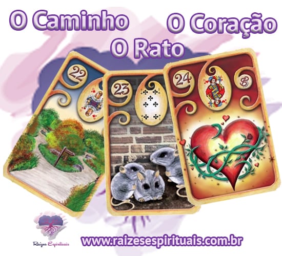 O Caminho, O Rato e O Coração no Baralho Cigano - cada uma delas, combinada com um naipe, tem o seu significado único e preciso.