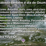 Sábado dia de Oxum
