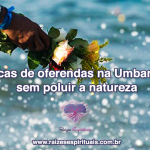 Dicas de oferendas na Umbanda sem poluir a natureza