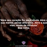 Abra seu coração fio, peça ajuda