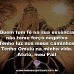 Que Pai Omulú nos dê força e saúde em mais este domingo! Atotô!