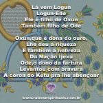 Que Logunedé, o Príncipe dos Orixás, nos traga fartura e amor