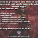Banho de Pombagira de atração e sedução para quem não é percebido pelo amor