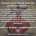 Oração para Xangô para ter proteção e justiça