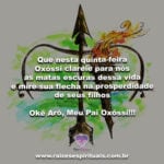 Salve nosso Pai Oxóssi, Rei das Matas, senhor da nossa prosperidade!