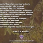 Enquanto Oxum for a senhora do rio em que eu nadar, não temerei…