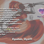 Salve a Orixá guerreira, senhora das ventanias e tempestades!