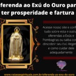 Oferenda ao Exú do Ouro para ter prosperidade e fartura
