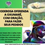 Poderosa oferenda a Oxumarê, com Oração, para fazer seus pedidos